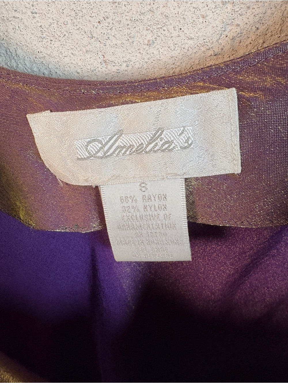The Y2K Amelia's Slinky Iridescent Maxi Dress in Gold Purple Whimsygoth Wedding - Picture 4 of 9
